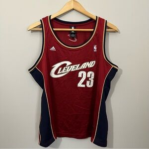Vintage Cleveland Cavaliers LeBron James Adidas Jersey NBA4HER Size XL Red